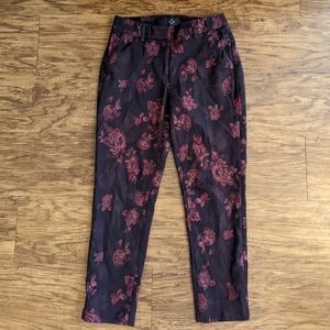 White House Black Market Floral Ankle Pants